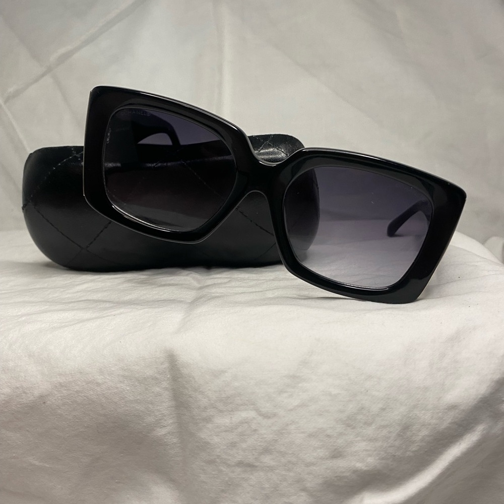 Black Chanel Sunglasses w/ Case